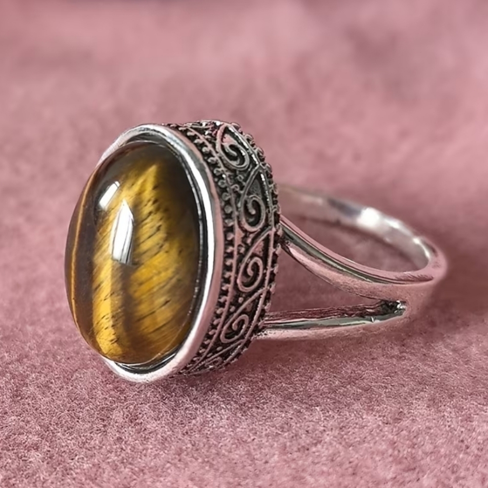 Tiger Eye Cocktail Ring